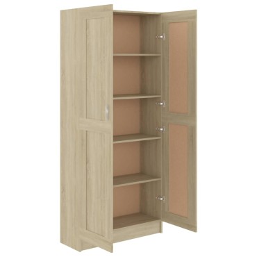 vidaXL Βιβλιοθήκη Χρώμα Sonoma Δρυς 82,5x30,5x185,5cm Επεξ. Ξύλο 1 τεμ.