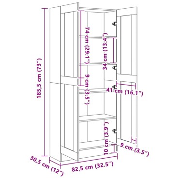 vidaXL Βιβλιοθήκη Χρώμα Sonoma Δρυς 82,5x30,5x185,5cm Επεξ. Ξύλο 1 τεμ.