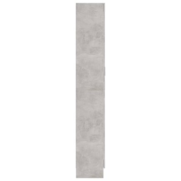 vidaXL Βιβλιοθήκη Γκρι Σκυροδέματος 82,5x30,5x185,5cm Μοριοσανίδα 1 τεμ.