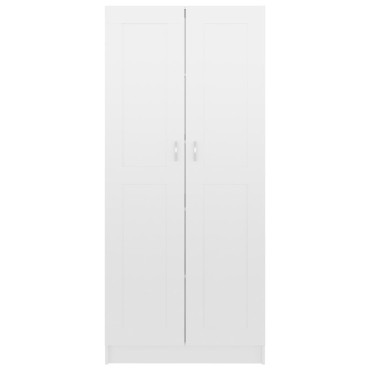 vidaXL Βιβλιοθήκη Γυαλιστερό Λευκό 82,5x30,5x185,5cm Επεξ. Ξύλο 1 τεμ.