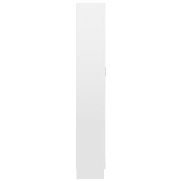 vidaXL Βιβλιοθήκη Γυαλιστερό Λευκό 82,5x30,5x185,5cm Επεξ. Ξύλο 1 τεμ.