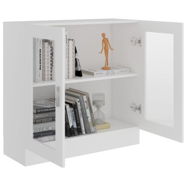 vidaXL Βιτρίνα Λευκή 82,5x30,5x80cm Επεξ. Ξύλο 1 τεμ.