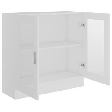 vidaXL Βιτρίνα Λευκή 82,5x30,5x80cm Επεξ. Ξύλο 1 τεμ.