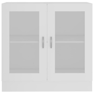 vidaXL Βιτρίνα Λευκή 82,5x30,5x80cm Επεξ. Ξύλο 1 τεμ.