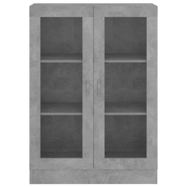 vidaXL Βιτρίνα Γκρι του Σκυροδέματος 82,5x30,5x115cm Επεξ. Ξύλο 1 τεμ.