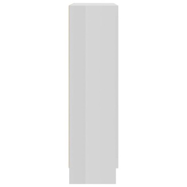 vidaXL Βιτρίνα Γυαλιστερό Λευκό 82,5x30,5x115cm Μοριοσανίδα 1 τεμ.