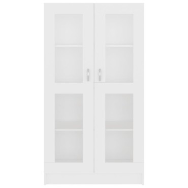 vidaXL Βιτρίνα Λευκή 82,5x30,5x150cm Επεξ. Ξύλο 1 τεμ.