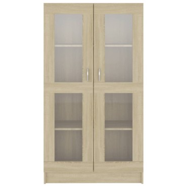 vidaXL Βιτρίνα Χρώμα Sonoma Δρυς 82,5x30,5x150cm Επεξ. Ξύλο 1 τεμ.