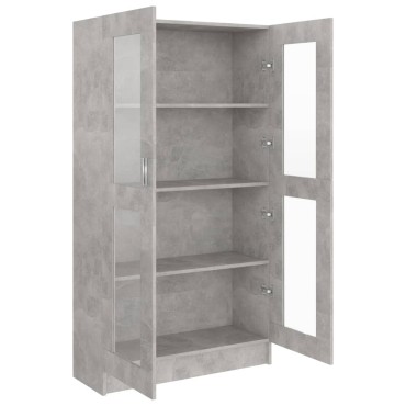 vidaXL Βιτρίνα Γκρι του Σκυροδέματος 82,5x30,5x150cm Επεξ. Ξύλο 1 τεμ.