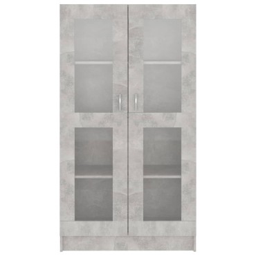 vidaXL Βιτρίνα Γκρι του Σκυροδέματος 82,5x30,5x150cm Επεξ. Ξύλο 1 τεμ.
