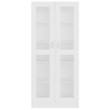 vidaXL Βιτρίνα Λευκή 82,5x30,5x185,5cm Επεξ. Ξύλο 1 τεμ.