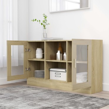 vidaXL Βιτρίνα Χρώμα Sonoma Δρυς 120x30,5x70cm από Επεξ. Ξύλο 1 τεμ.