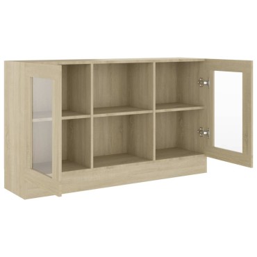 vidaXL Βιτρίνα Χρώμα Sonoma Δρυς 120x30,5x70cm από Επεξ. Ξύλο 1 τεμ.