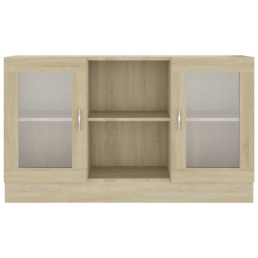 vidaXL Βιτρίνα Χρώμα Sonoma Δρυς 120x30,5x70cm από Επεξ. Ξύλο 1 τεμ.