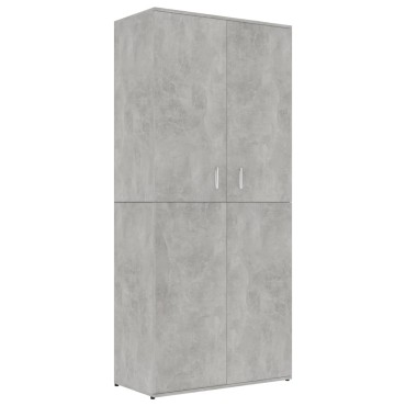 vidaXL Παπουτσοθήκη Γκρι Σκυροδέματος 80x39x178cm από Επεξ. Ξύλο