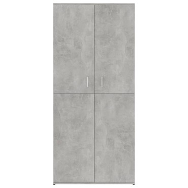 vidaXL Παπουτσοθήκη Γκρι Σκυροδέματος 80x39x178cm από Επεξ. Ξύλο