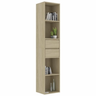 vidaXL Βιβλιοθήκη Χρώμα Sonoma Δρυς 36x30x171cm από Επεξ. Ξύλο 1 τεμ.