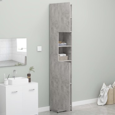 vidaXL Στήλη Μπάνιου Γκρι του Σκυροδέματος 32x25,5x190cm Επεξ. Ξύλο 1 τεμ.