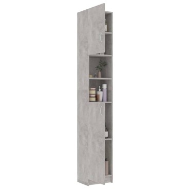 vidaXL Στήλη Μπάνιου Γκρι του Σκυροδέματος 32x25,5x190cm Επεξ. Ξύλο 1 τεμ.