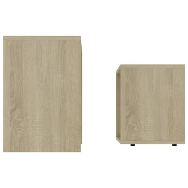 vidaXL Σετ Τραπεζάκια Σαλονιού Sonoma Δρυς 48x30x45cm Επεξ. Ξύλο