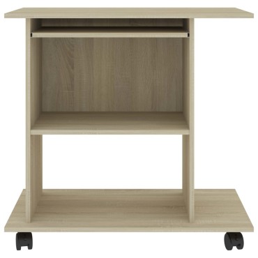 vidaXL Γραφείο Υπολογιστή Sonoma Δρυς 80x50x75cm από Επεξ. Ξύλο 1 τεμ.
