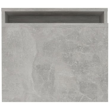 vidaXL Σετ Τραπεζάκια Σαλονιού Γκρι Σκυροδ. 100x48x40cm Επεξ. Ξύλο