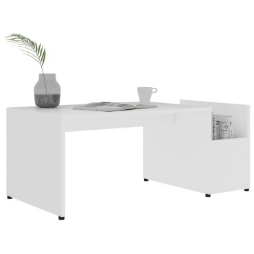 vidaXL Τραπεζάκι Σαλονιού Λευκό 90x45x35cm από Επεξ. Ξύλο 1 τεμ.