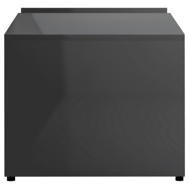 vidaXL Τραπεζάκι Σαλονιού Γυαλιστερό Γκρι 90x45x35cm Επεξ. Ξύλο 1 τεμ.
