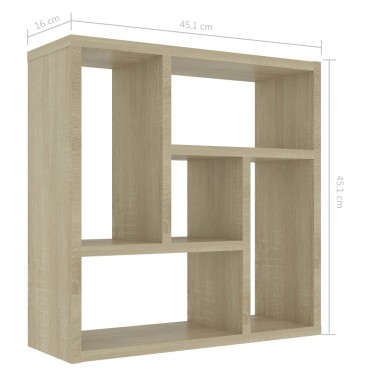 vidaXL Ραφιέρα Τοίχου Sonoma Δρυς 45,1x16x45,1cm από Μοριοσανίδα 1 τεμ.