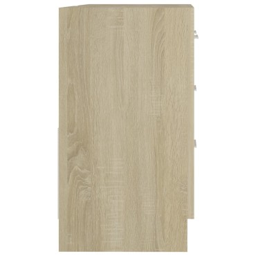 vidaXL Ντουλάπι Νιπτήρα Sonoma Δρυς 63x30x54cm Επεξεργασμένο Ξύλο 1 τεμ.