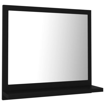 vidaXL Καθρέφτης Μπάνιου Μαύρος 40x10,5x37cm Επεξ. Ξύλο 1 τεμ.
