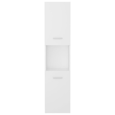 vidaXL Στήλη Μπάνιου Λευκή 30x30x130cm από Επεξ. Ξύλο