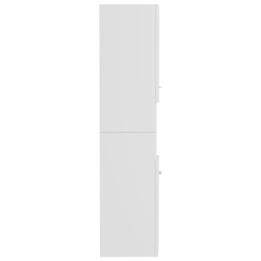 vidaXL Στήλη Μπάνιου Γυαλιστερό Λευκό 30x30x130cm Μοριοσανίδα 1 τεμ.