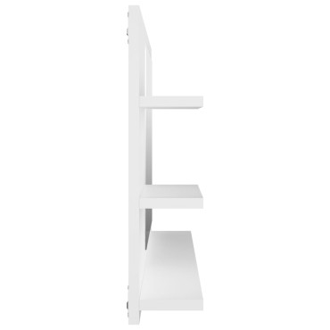 vidaXL Καθρέφτης Μπάνιου Λευκός 90x10,5x45cm Επεξ. Ξύλο 1 τεμ.