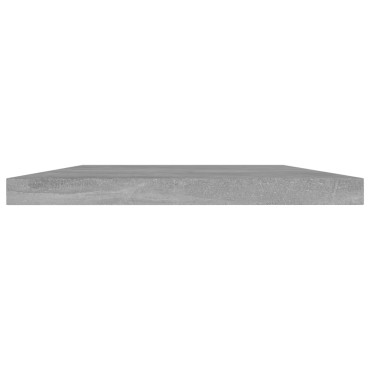 vidaXL Ράφια Βιβλιοθήκης 4 τεμ. Γκρι Σκυροδ. 40x20x1,5cm Επεξ.Ξύλο