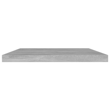 vidaXL Ράφια Βιβλιοθήκης 4 τεμ. Γκρι Σκυροδ. 60x10x1,5cm Επεξ.Ξύλο