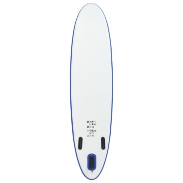 vidaXL Σετ Σανίδας Stand Up Paddle / Surf Φουσκωτό Μπλε και Λευκό