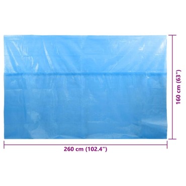 vidaXL Κάλυμμα Πισίνας Ορθογώνιο Μπλε 260 x 160 εκ. από Πολυαιθυλένιο
