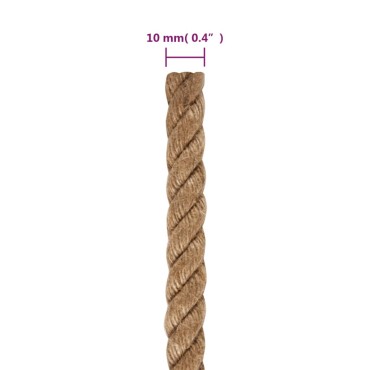 vidaXL Σχοινί 10 χιλ. / 100 μ. από 100% Γιούτα