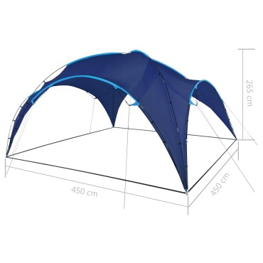 vidaXL Τέντα Εκδηλώσεων Αψίδα Σκούρο Μπλε 450 x 450 x 265 εκ.