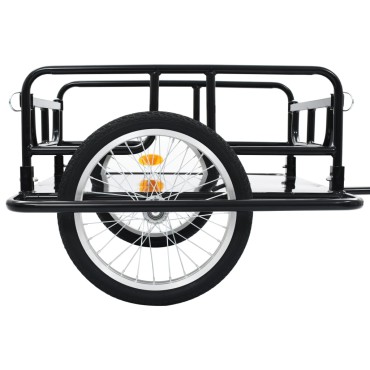 vidaXL Τρέιλερ Ποδηλάτου Μαύρο 130 x 73 x 48,5 εκ.