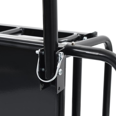 vidaXL Τρέιλερ Ποδηλάτου Μαύρο 130 x 73 x 48,5 εκ.