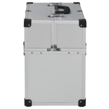 vidaXL Εργαλειοθήκη Ασημί 38 x 22,5 x 34 εκ. Αλουμινίου