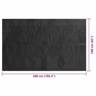 vidaXL Κάλυμμα Πισίνας Μαύρο 260 x 160 εκ. από Πολυαιθυλένιο