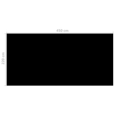 vidaXL Κάλυμμα Πισίνας Μαύρο 450 x 220 εκ. από Πολυαιθυλένιο
