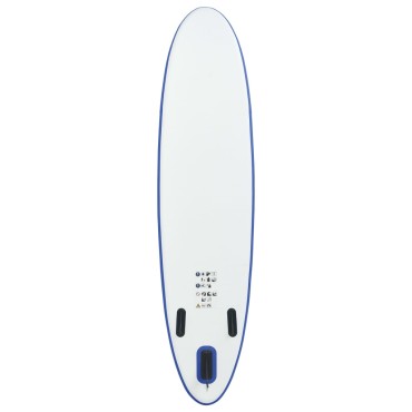 vidaXL Σετ Σανίδας Stand Up Paddle / Surf Φουσκωτό Μπλε και Λευκό