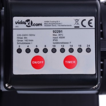 vidaXL Αντλία / Φίλτρο Άμμου με Χρονοδιακόπτη 450 W 25 Λίτρα