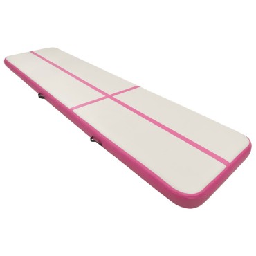 vidaXL Στρώμα Ενόργανης Φουσκωτό Ροζ 600 x 100 x 20 εκ. PVC με Τρόμπα