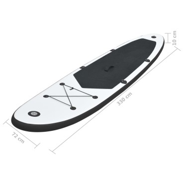 vidaXL Σανίδα SUP Φουσκωτή Σετ Μαύρο / Λευκό