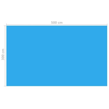 vidaXL Κάλυμμα Πισίνας Ορθογώνιο Μπλε 500 x 300 εκ. από Πολυαιθυλένιο
